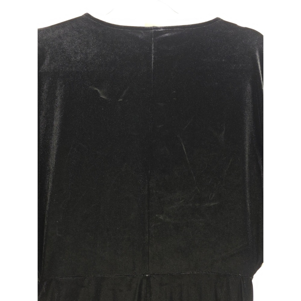 H&M Velvet‎ Dress Womens M Black Minimalist Cocktail Evening Luxe Classic Glam - Picture 9 of 16